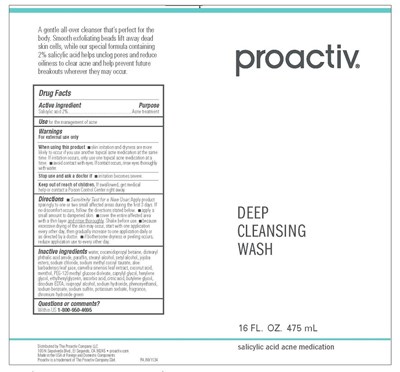 Proactiv Deep Cleansing Wash 475 mL Tube - 475ml label